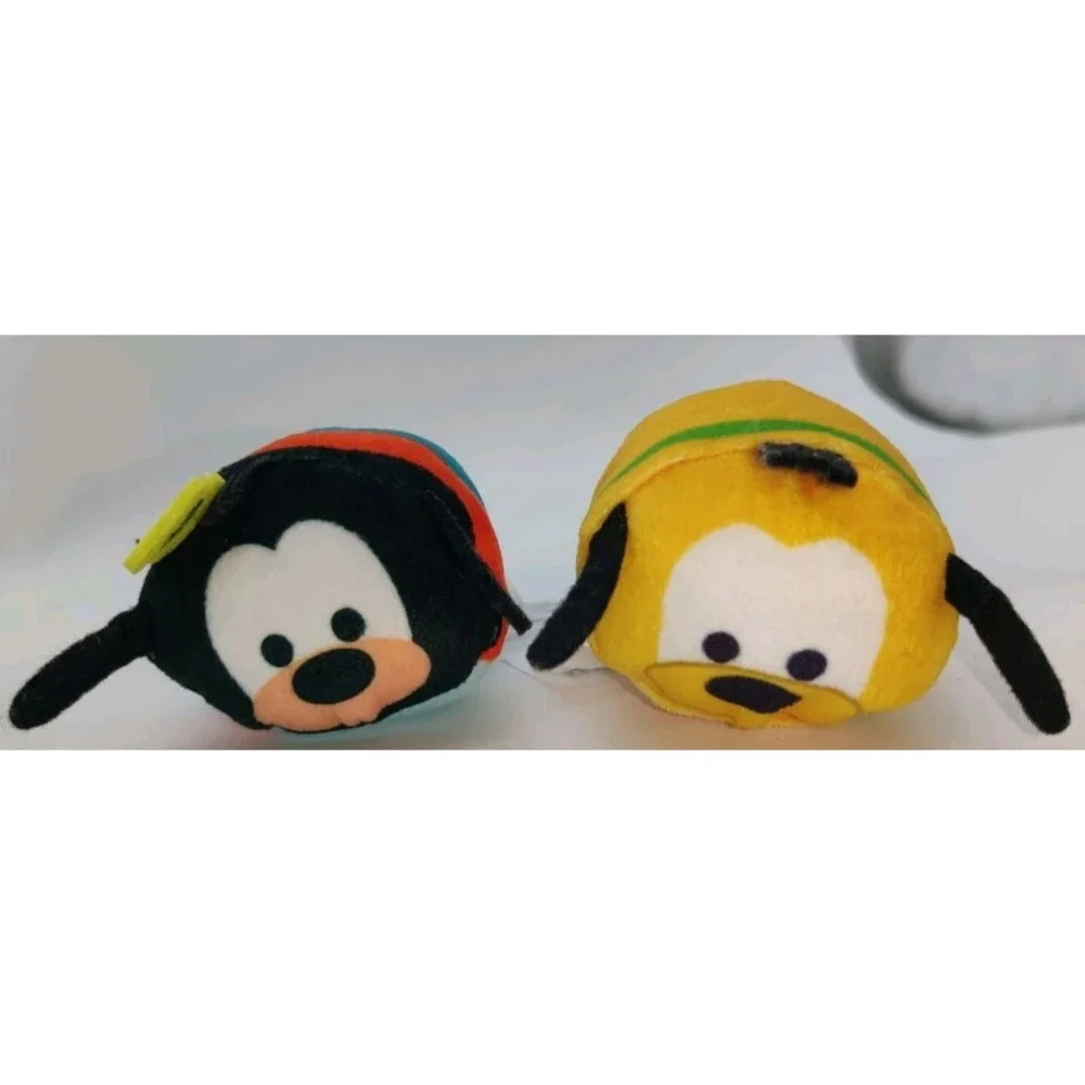 Disney Tsum Tsum Plush Lot Goofy Pluto Mini 3